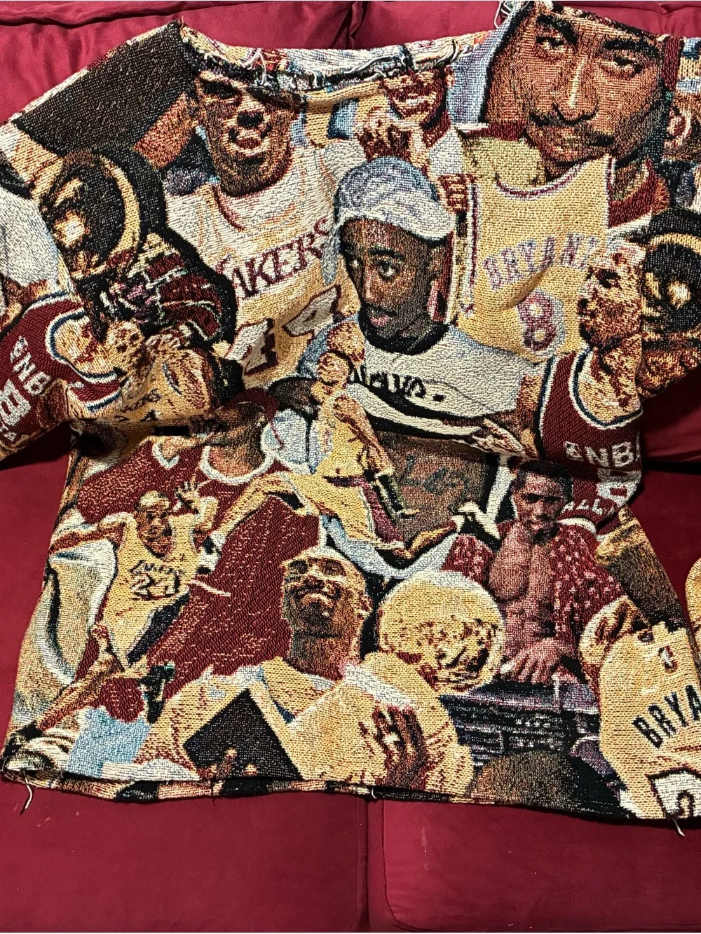 Tupac & Kobe Custom Collage Sweater